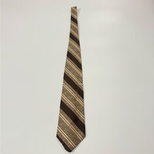 Michael Jacob’s Silk Brown Striped Men's Tie